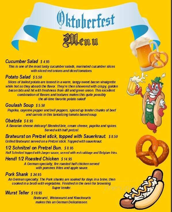 Hans & Franz Biergarten - Greenville, SC menu_pic