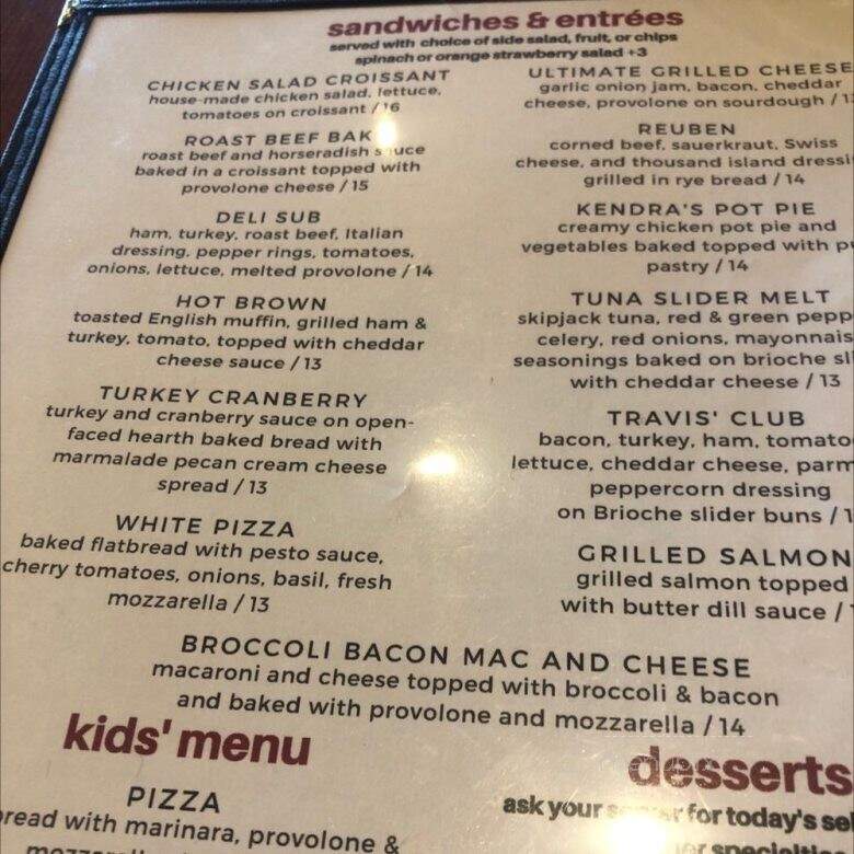 Morgan House - Dublin, OH menu_pic