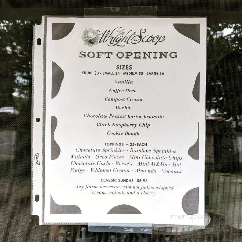 Wright's Dairy Farm Incorporated - North Smithfield, RI menu_pic