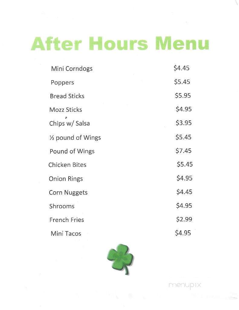 Klondike Pub - West Lafayette, IN menu_pic