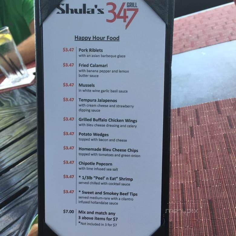 Shula's 347 Grill - Lake Mary, FL menu_pic