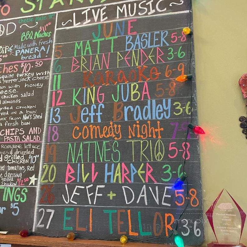 StarView Vineyards - Cobden, IL menu_pic