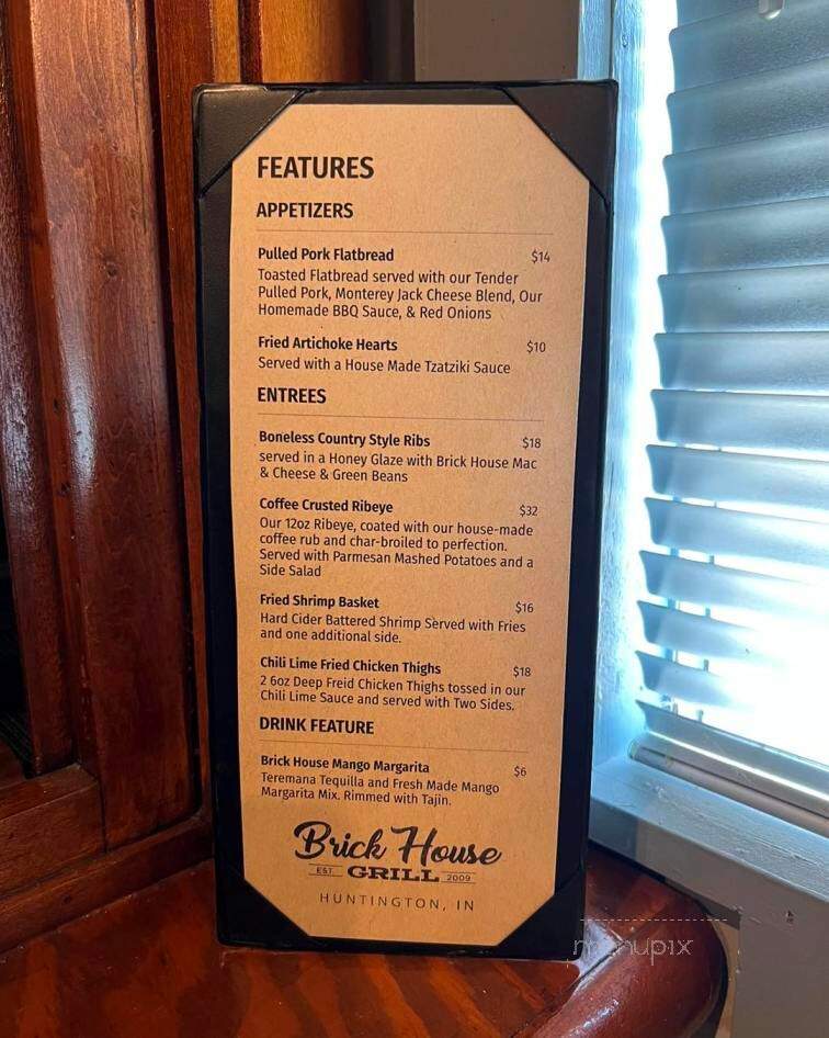 Brickhouse Grill - Huntington, IN menu_pic