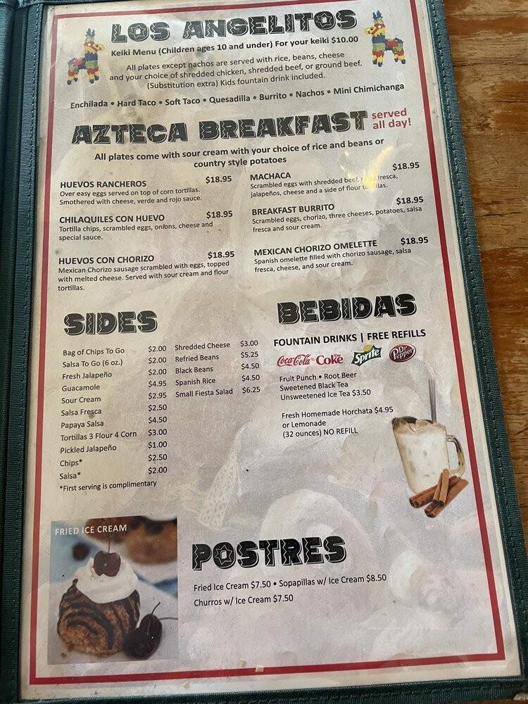 Mexico Lindo - Kailua, HI menu_pic