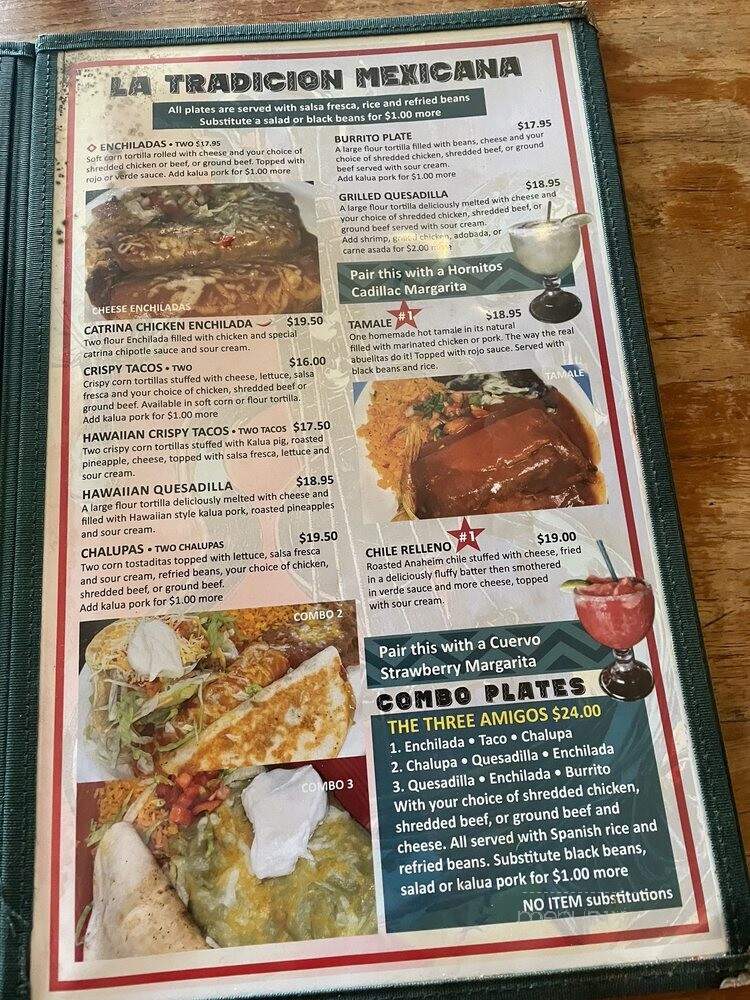 Mexico Lindo - Kailua, HI menu_pic