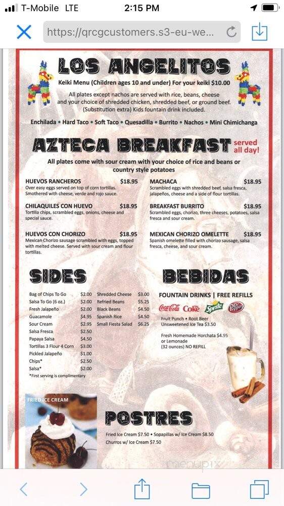 Mexico Lindo - Kailua, HI menu_pic