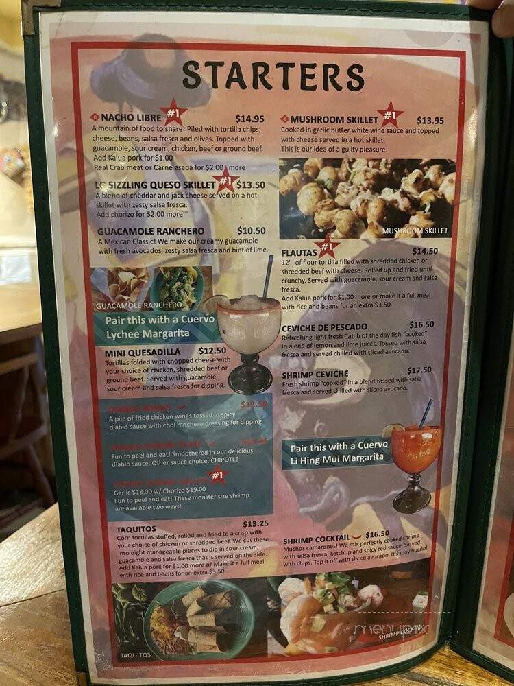 Mexico Lindo - Kailua, HI menu_pic