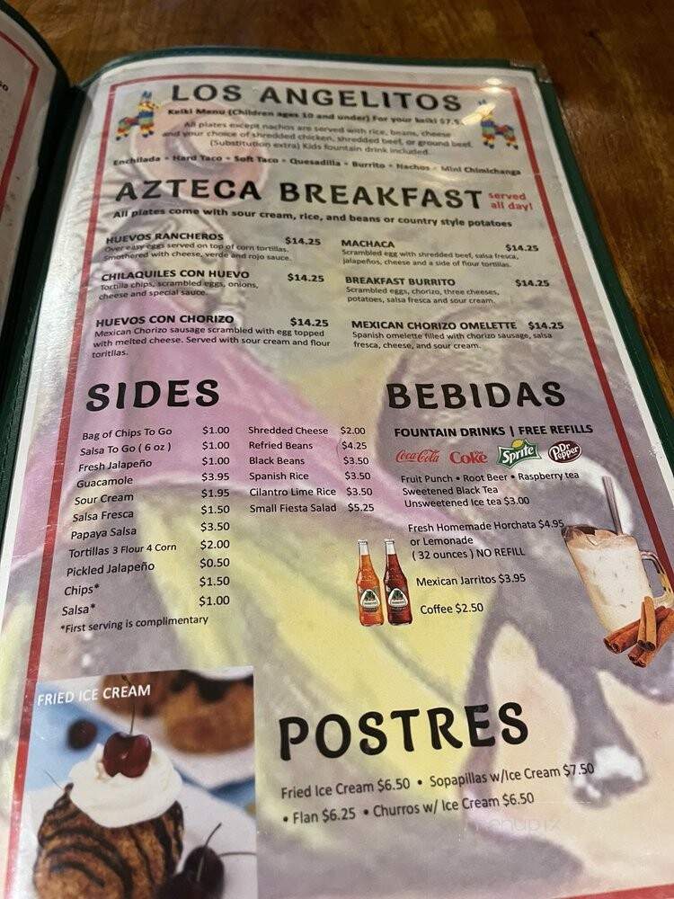 Mexico Lindo - Kailua, HI menu_pic