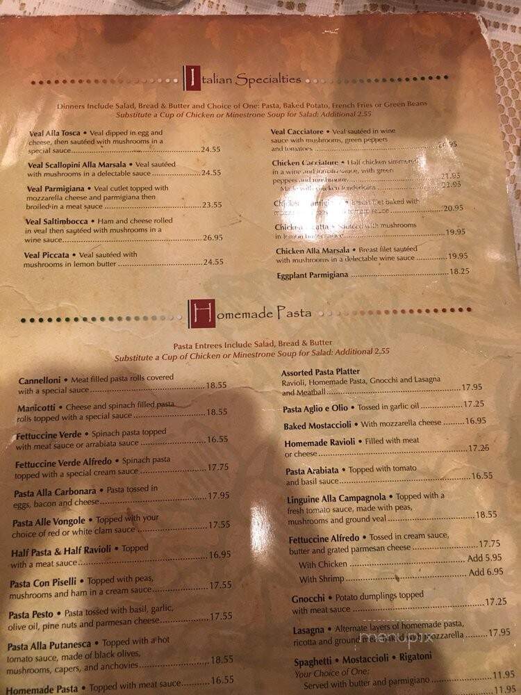 Vince's Italian Restaurant - Detroit, MI menu_pic