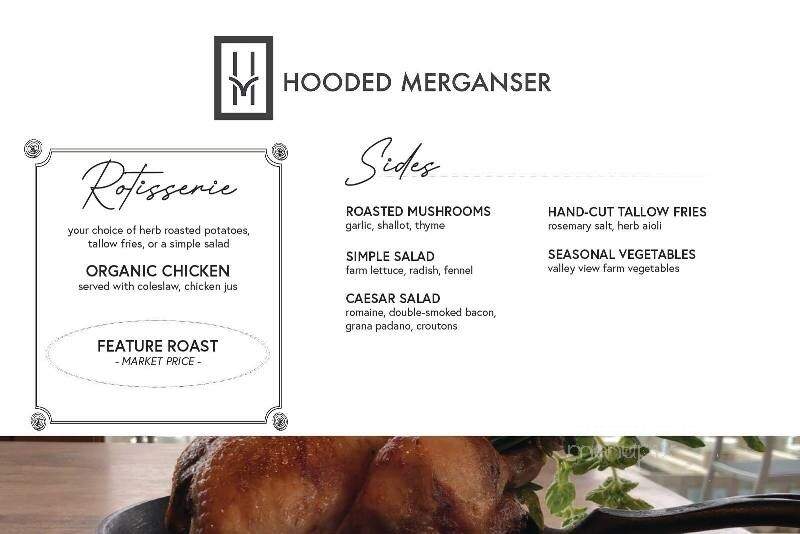Hooded Merganzer Restaurant - Penticton, BC menu_pic