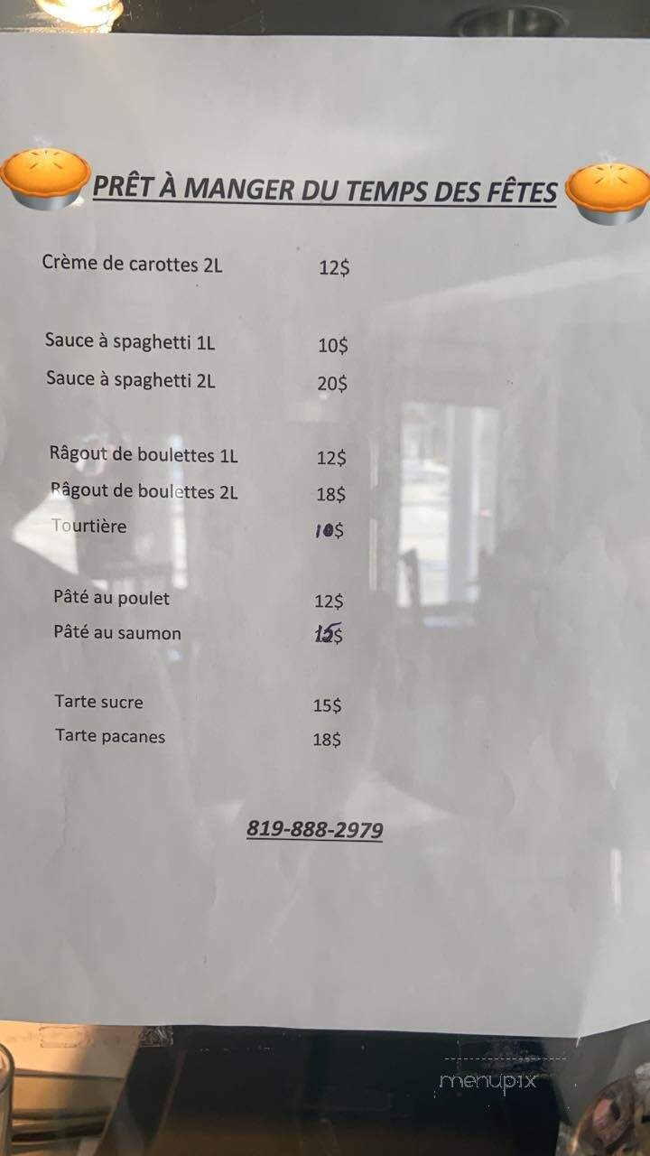 Resto-Bar La Patrie - La Patrie, QC menu_pic