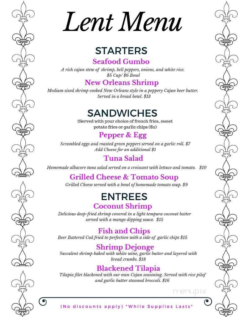 115 Bourbon St - Merrionette Park, IL menu_pic