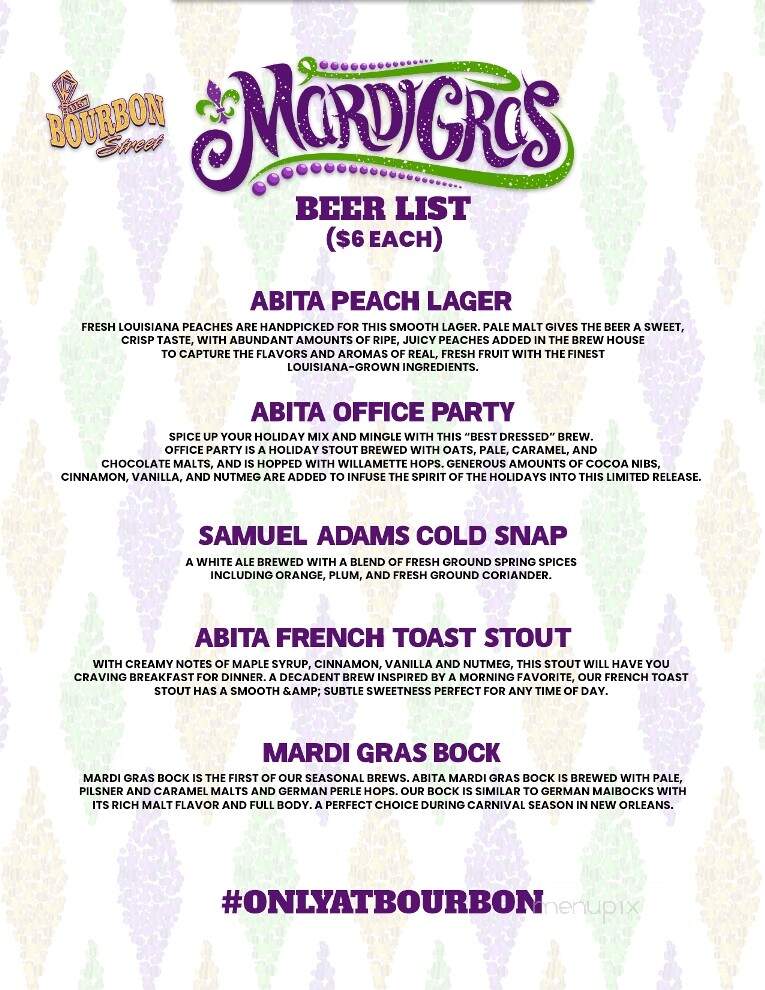 115 Bourbon St - Merrionette Park, IL menu_pic