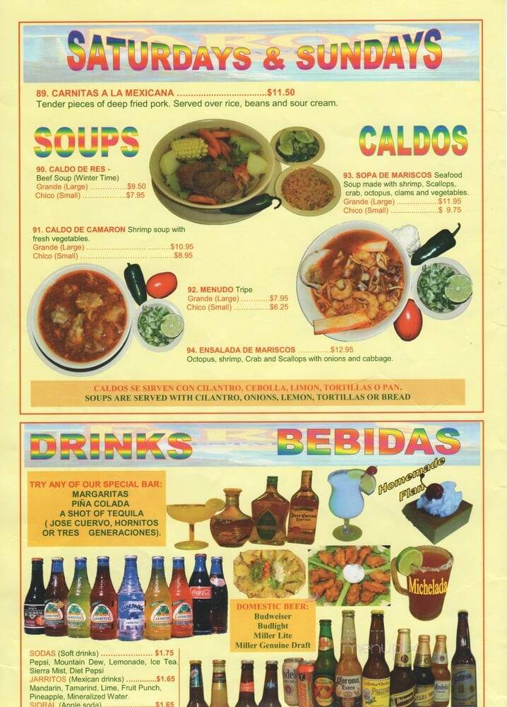 El Faro - Elgin, IL menu_pic