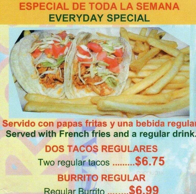 El Faro - Elgin, IL menu_pic