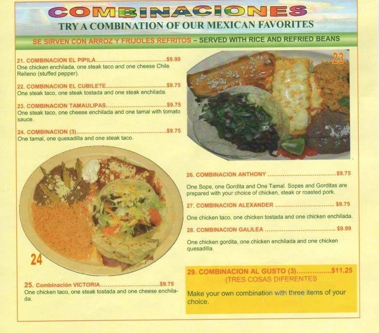 El Faro - Elgin, IL menu_pic