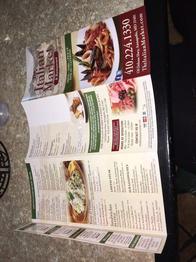 Italian Market & Restaurant - Annapolis, MD menu_pic