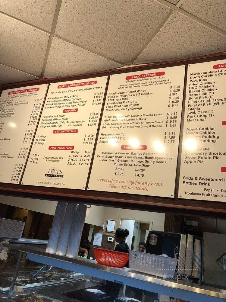 Levi's Barbeque - Mitchellville, MD menu_pic