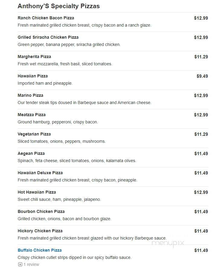 Anthony's Pizza & Subs - Marshfield, MA menu_pic