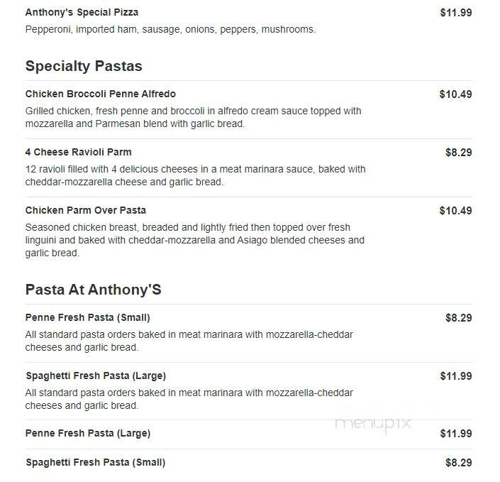 Anthony's Pizza & Subs - Marshfield, MA menu_pic