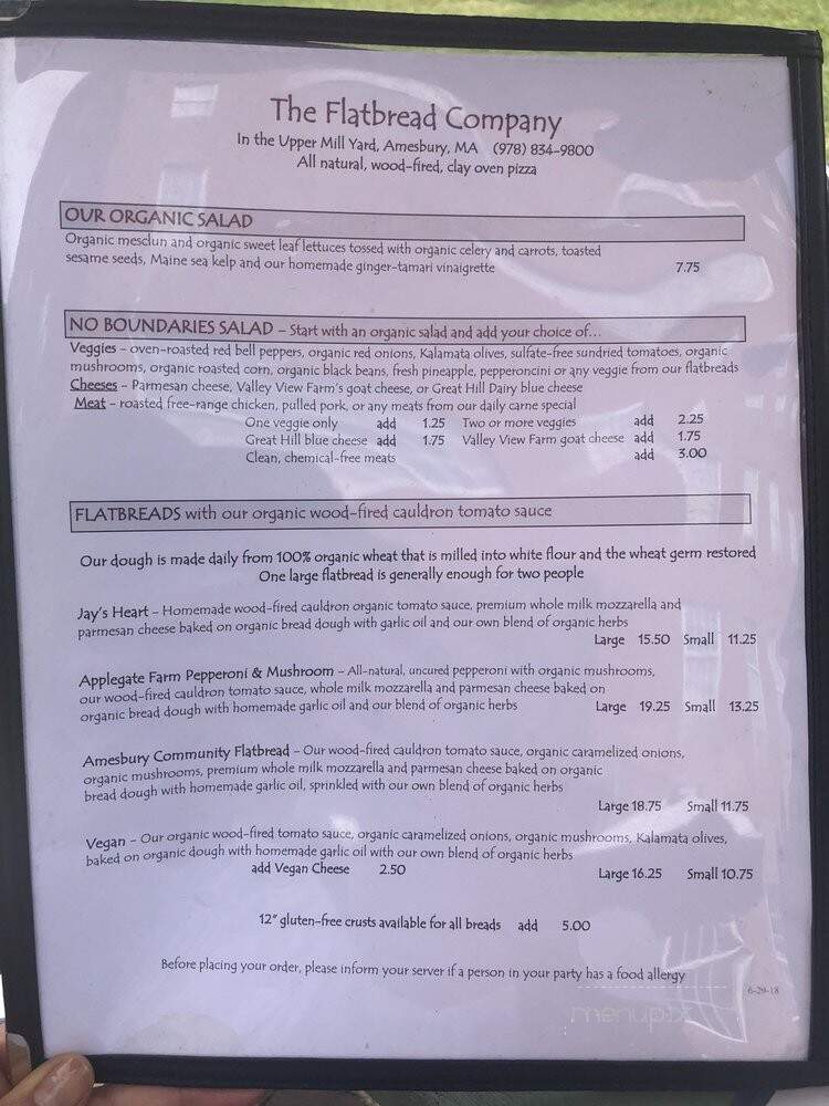 Flatbread Co - Amesbury, MA menu_pic