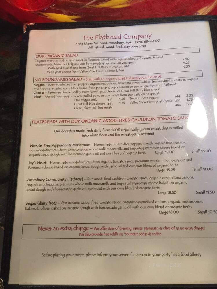 Flatbread Co - Amesbury, MA menu_pic