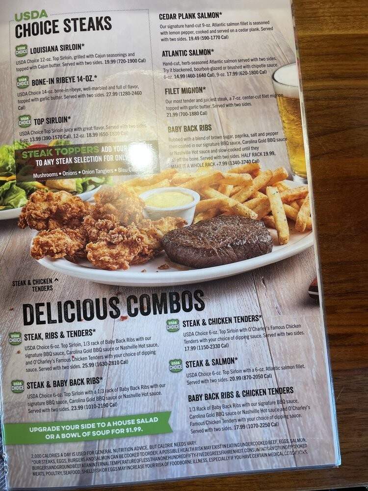 O'Charley's - Hickory, NC menu_pic