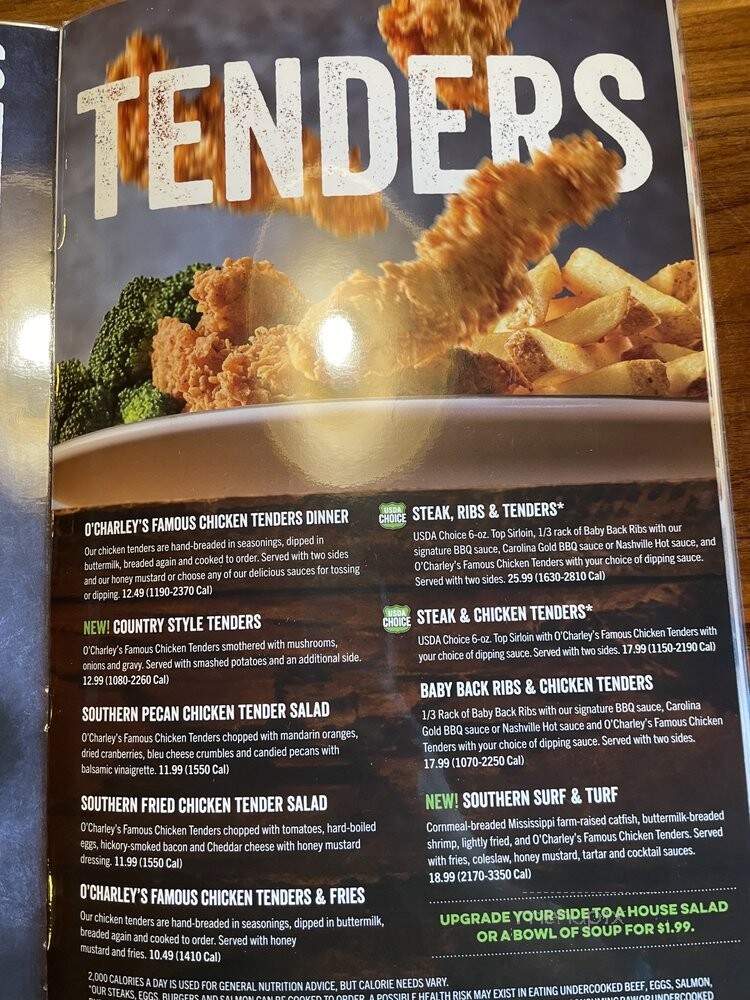O'Charley's - Hickory, NC menu_pic