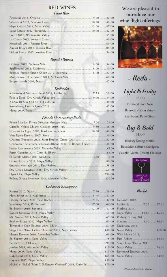 Steak Street Restaraunt - High Point, NC menu_pic