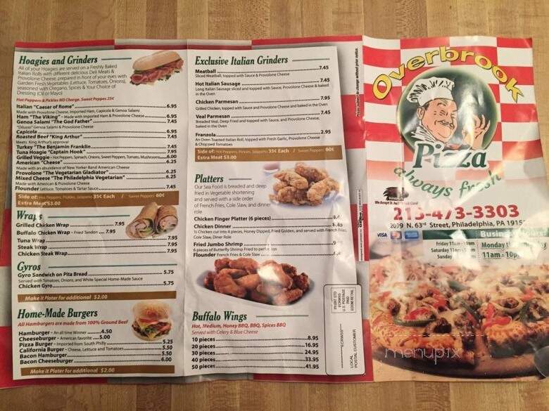 Overbrook Pizza Shop - Philadelphia, PA menu_pic