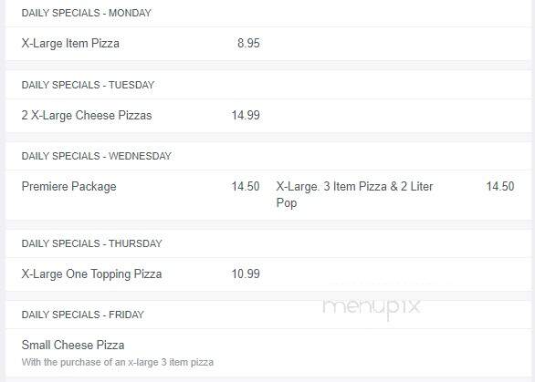 Premiere Pizza - Delmont, PA menu_pic