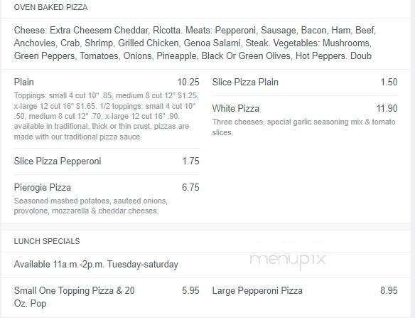 Premiere Pizza - Delmont, PA menu_pic