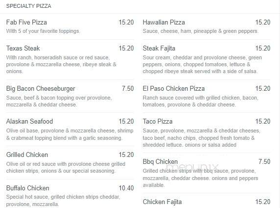 Premiere Pizza - Delmont, PA menu_pic