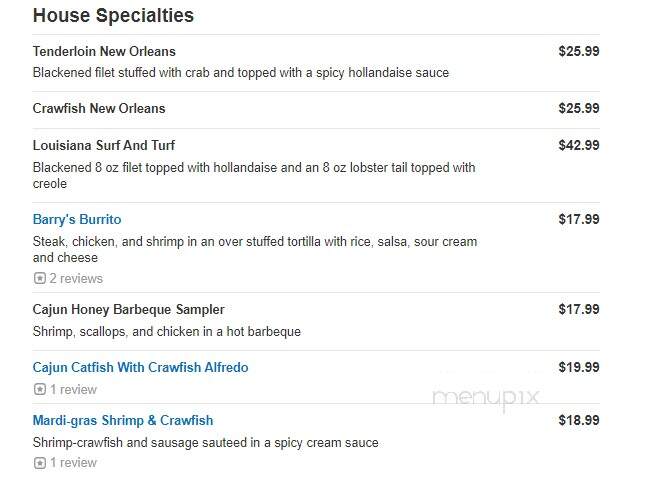 Reichart's Mardi Gras - Danville, PA menu_pic