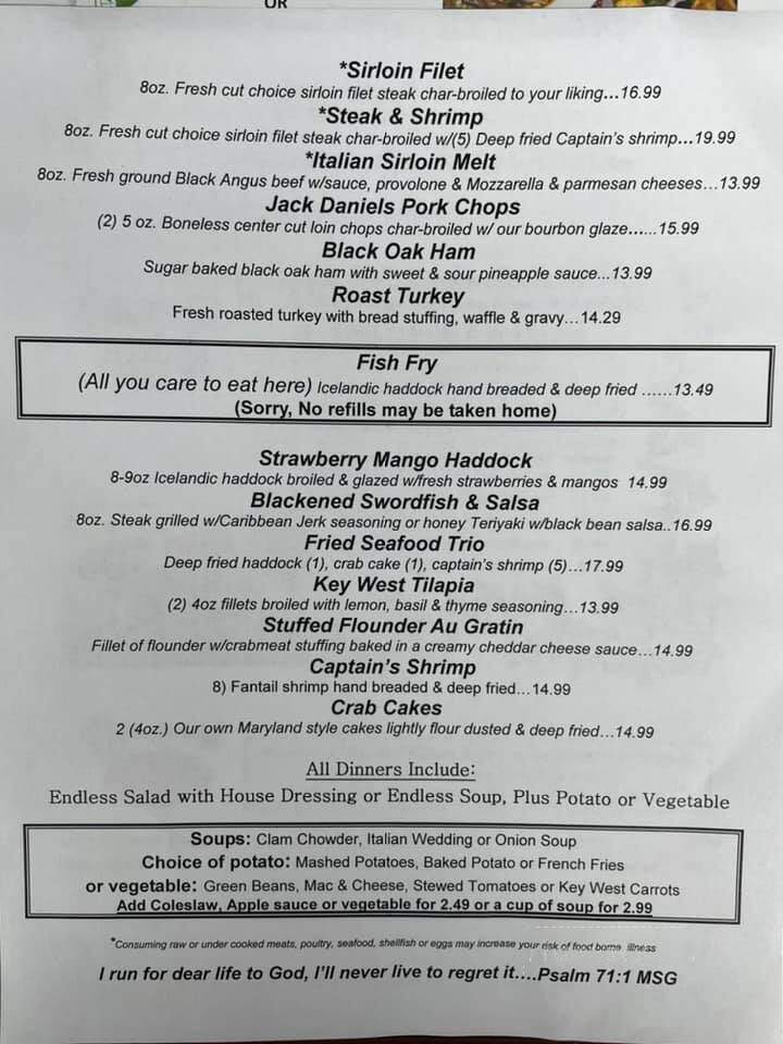 Slick's Ivy Stone Restaurant - Osterburg, PA menu_pic