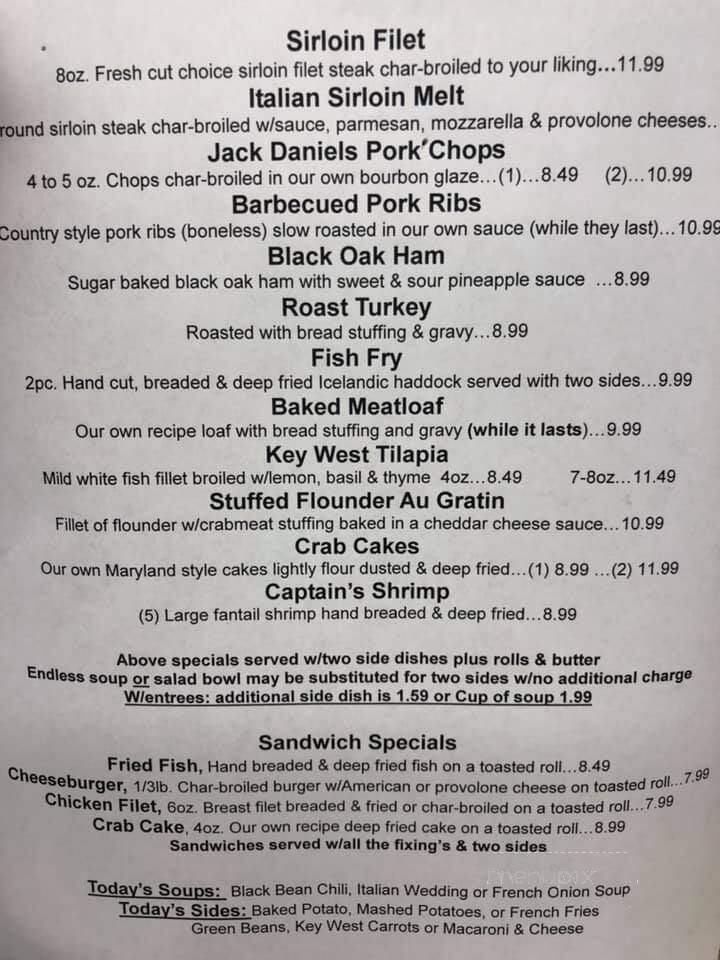 Slick's Ivy Stone Restaurant - Osterburg, PA menu_pic