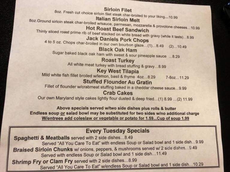 Slick's Ivy Stone Restaurant - Osterburg, PA menu_pic