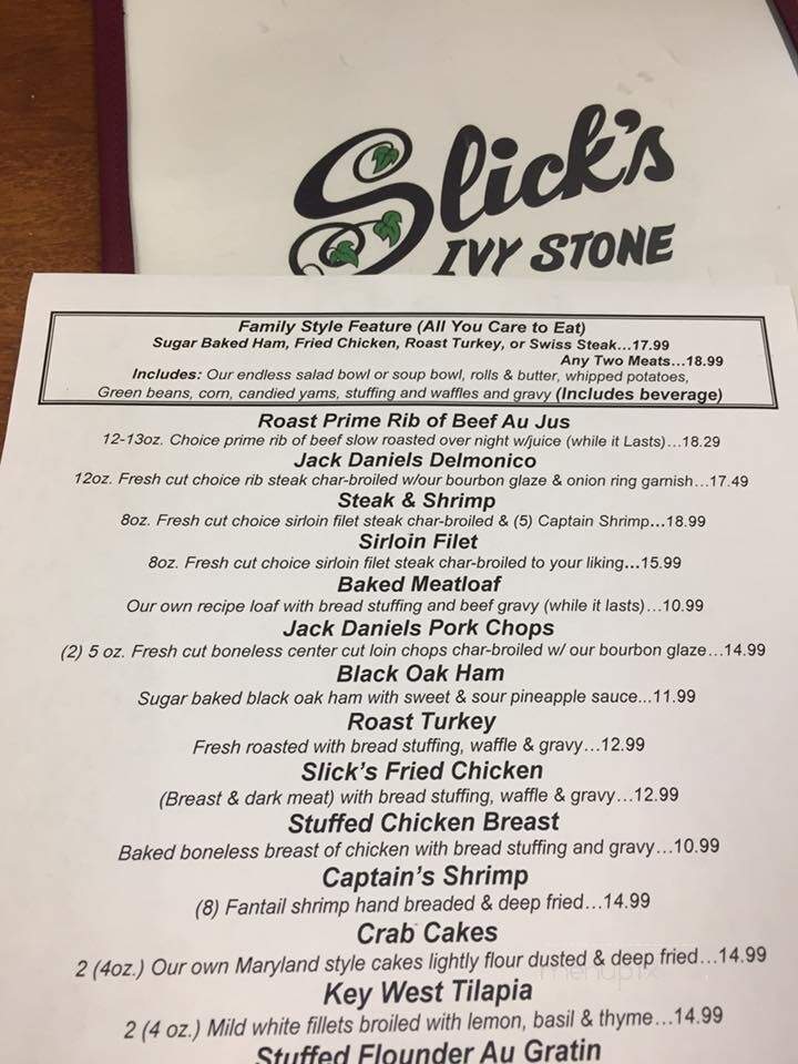 Slick's Ivy Stone Restaurant - Osterburg, PA