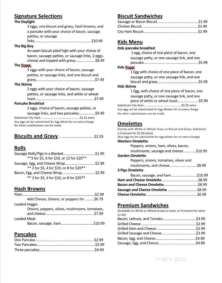 Daylight Donuts - Dyersburg, TN menu_pic