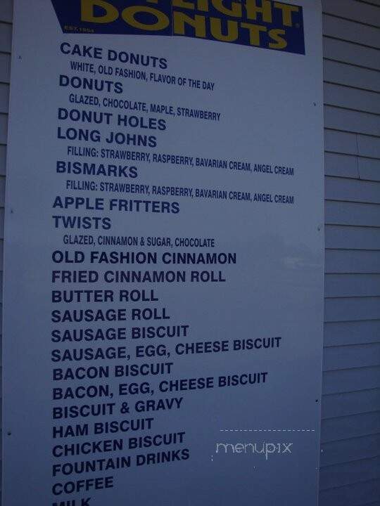 Daylight Donuts - Dyersburg, TN menu_pic