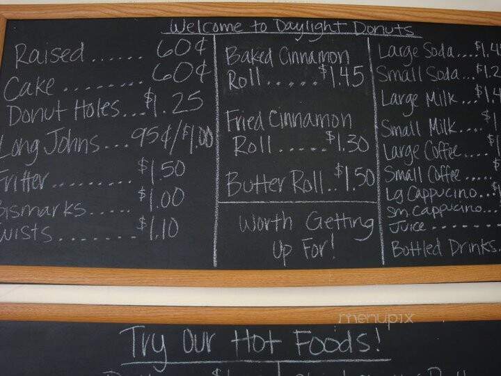 Daylight Donuts - Dyersburg, TN menu_pic