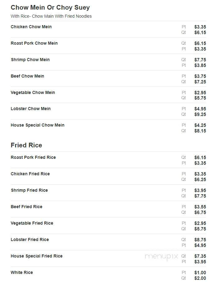 China Buffet - Liberty, TX menu_pic