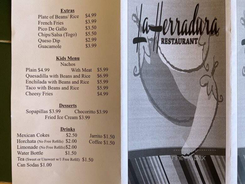 La Herradura - Dumas, TX menu_pic