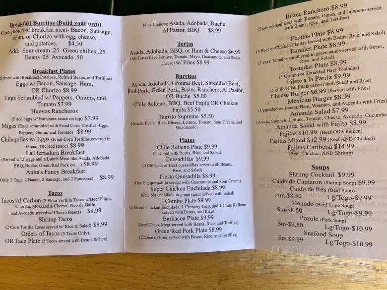 La Herradura - Dumas, TX menu_pic