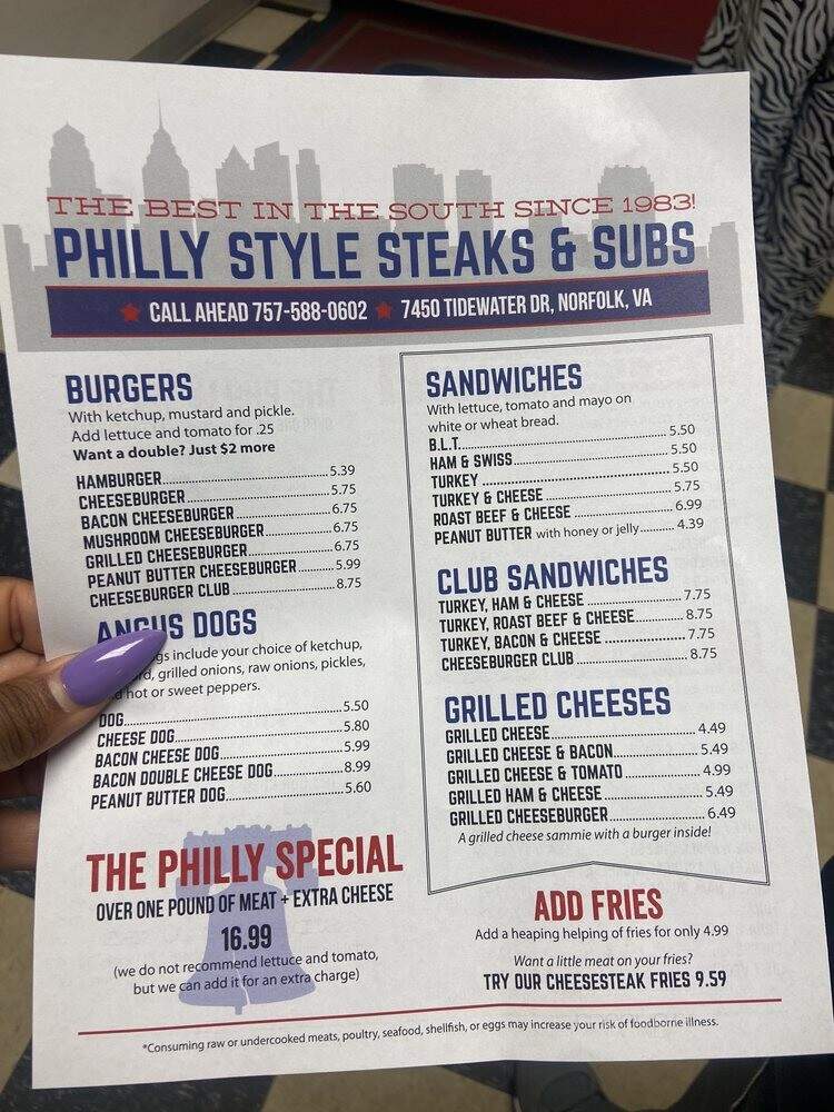 Philly Style Steaks & Subs - Norfolk, VA