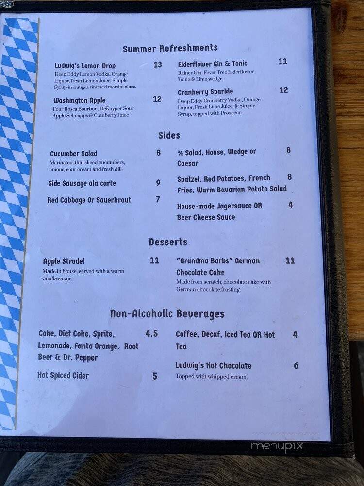 King Ludwig's Restaurant - Leavenworth, WA menu_pic
