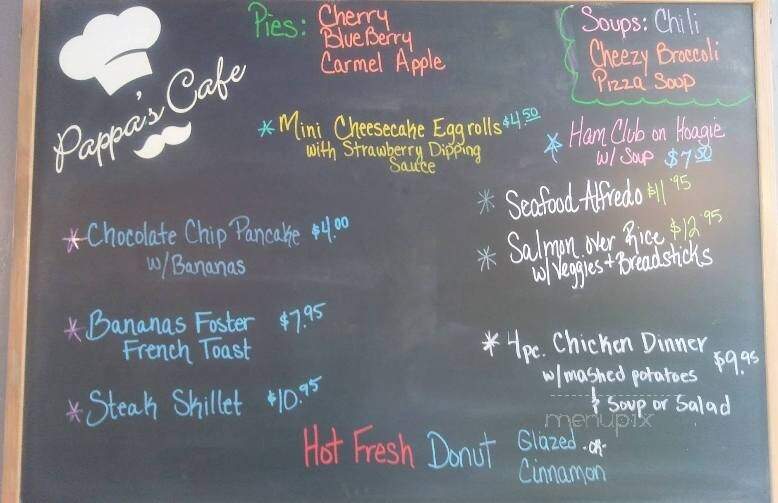 Pappa's Cafe - Neenah, WI menu_pic