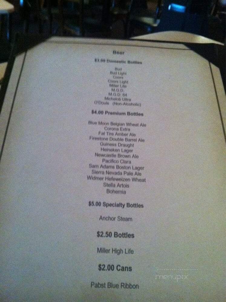 Alex's Bar-B-Q Of Shell Beach - Pismo Beach, CA menu_pic