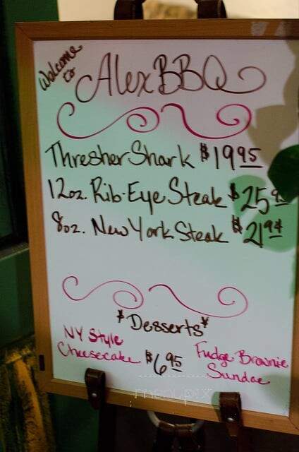 Alex's Bar-B-Q Of Shell Beach - Pismo Beach, CA menu_pic