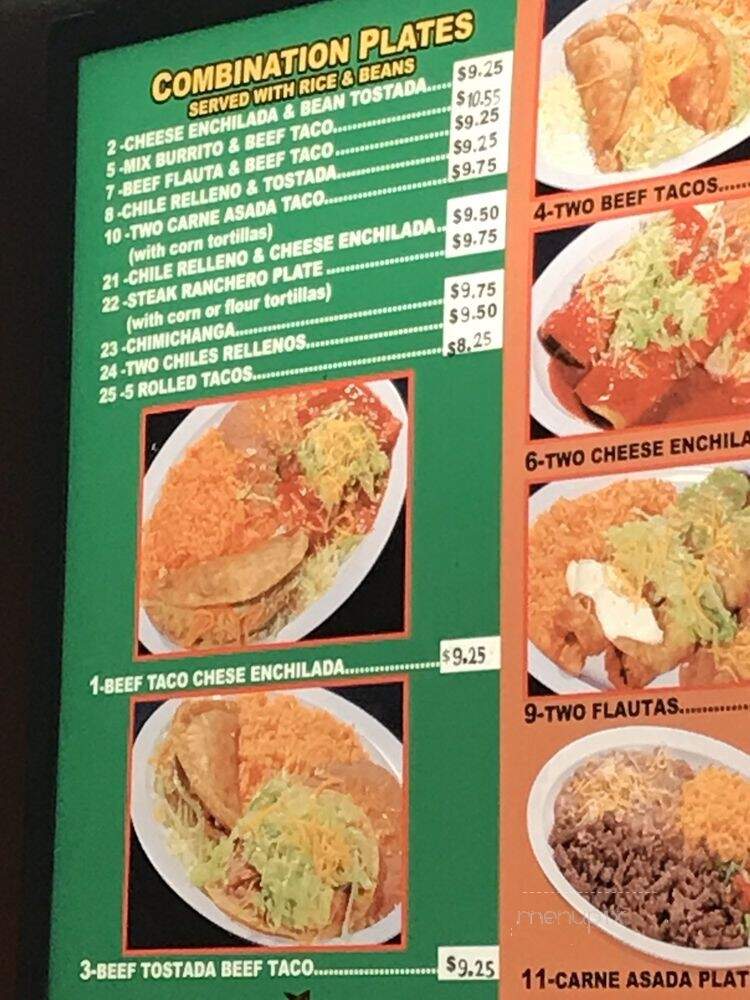 Salsa Mexican Food - Ramona, CA menu_pic